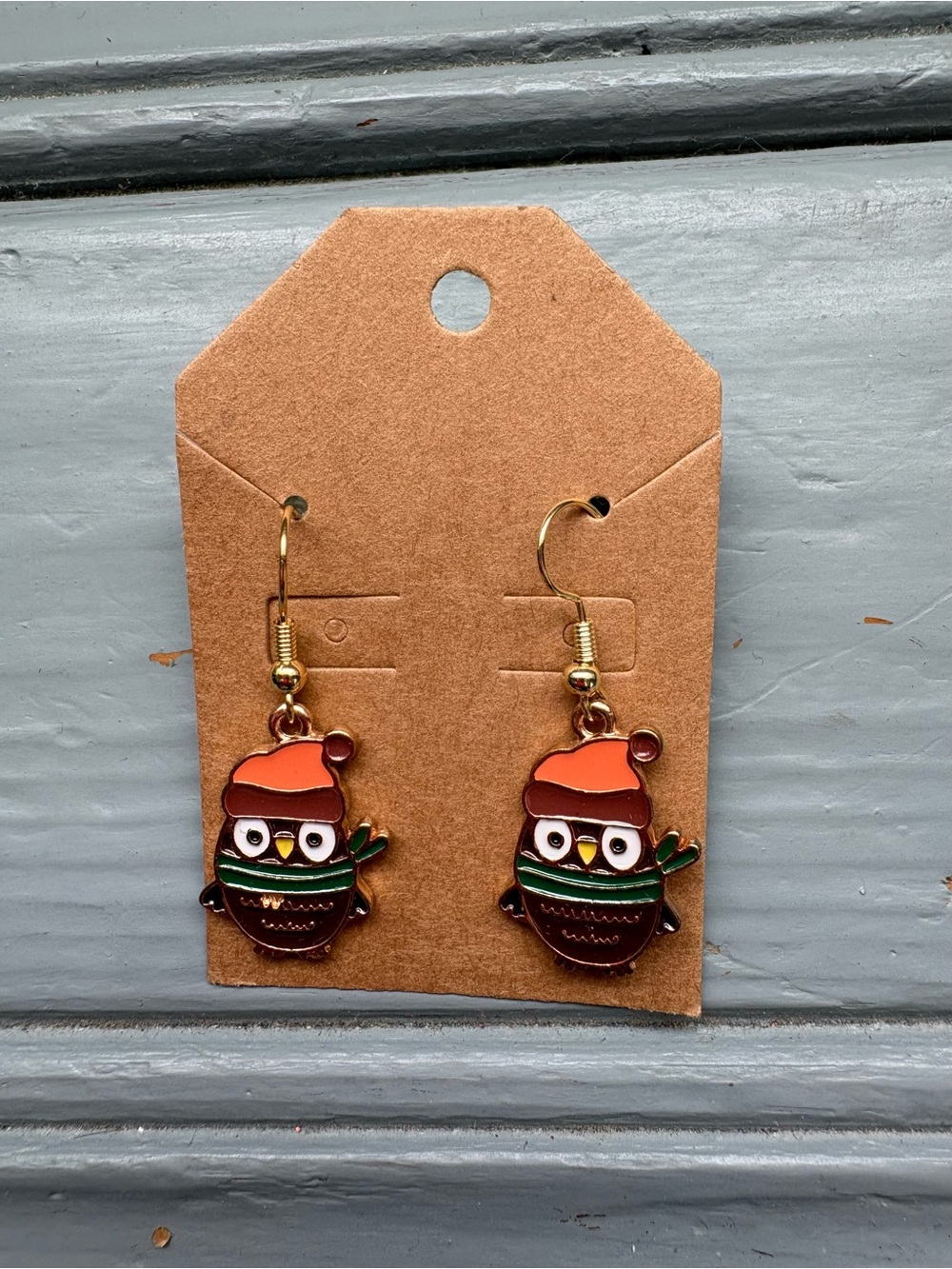 Cute Fall Owl Dangle Earrings